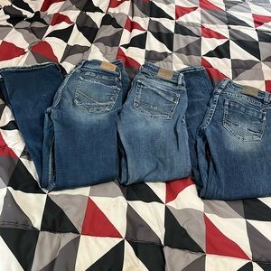 BKE Stella Jeans size 26, (3) pairs , 31 1/2”